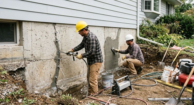 Concrete Foundation Repair in North Kingstown, RI