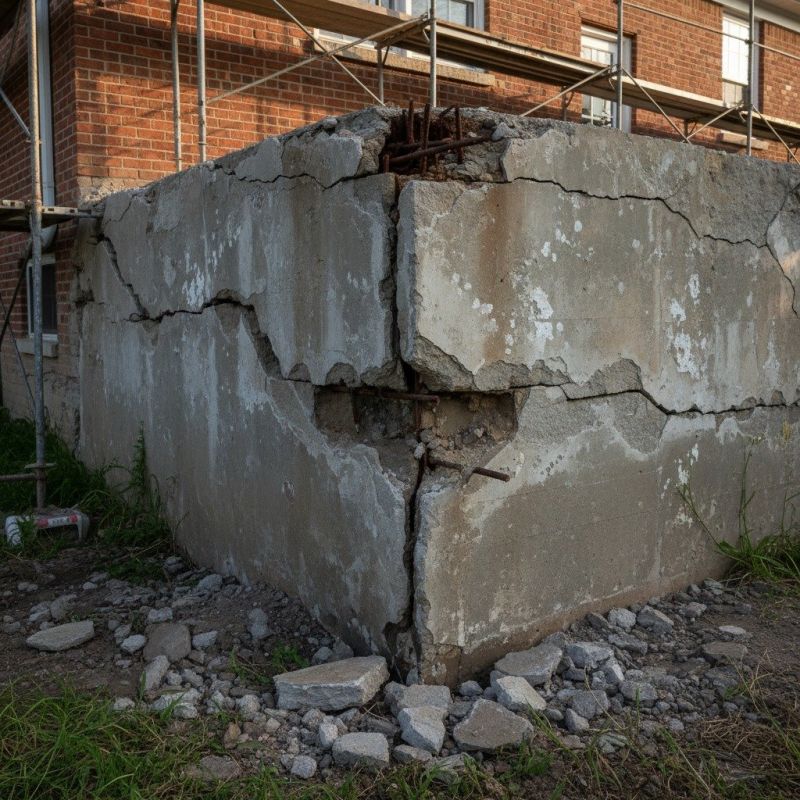 Cracked Foundation Repair in Rochester, MA