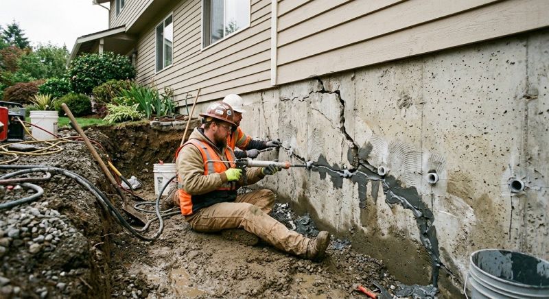 Cracked Foundation Repair in South Dartmouth, MA