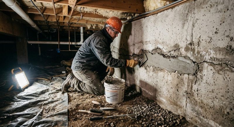 Cracked Foundation Repair in South Easton, MA