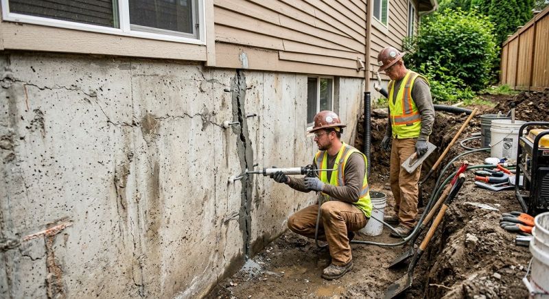 Cracked Foundation Repair in South Easton, MA