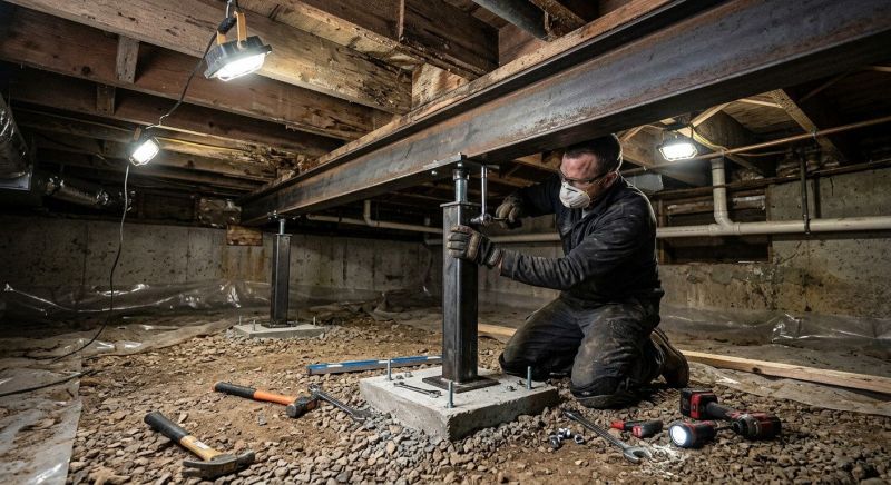 Crawlspace Structural Repair in Rehoboth, MA