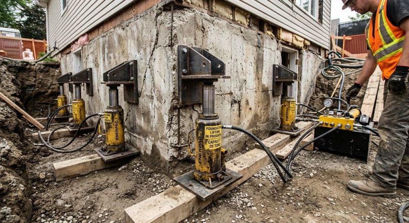 Foundation Jacking in North Easton, MA