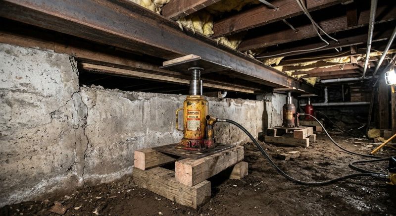 Foundation Jacking in Raynham, MA