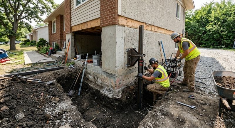 Foundation Pier Repair in Rehoboth, MA