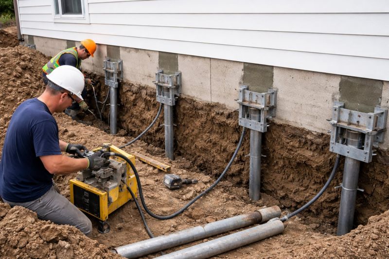 Helical Piers Installation in Rehoboth, MA