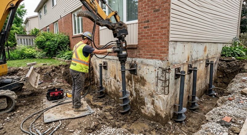 Helical Pile Installation in Rehoboth, MA