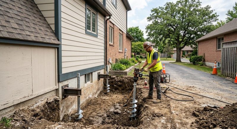 Helical Pile Installation in Rehoboth, MA