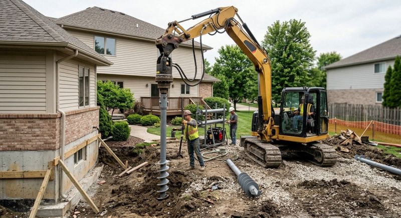 Helical Pile Installation in Rehoboth, MA