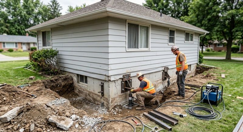 House Foundation Repair in East Taunton, MA
