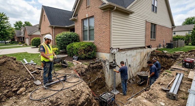 Sinking Foundation Repair in Canton, MA