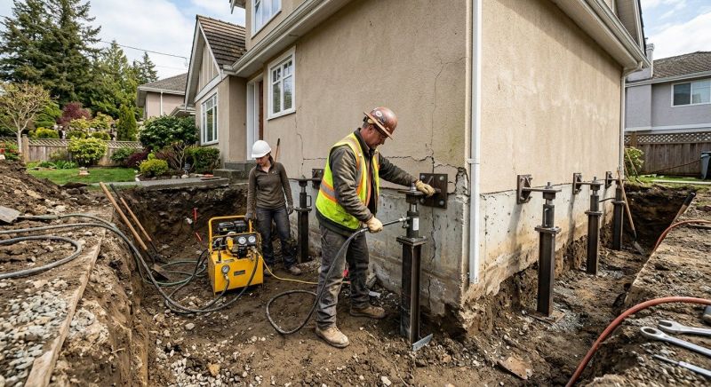 Sinking Foundation Repair in Cranston, RI