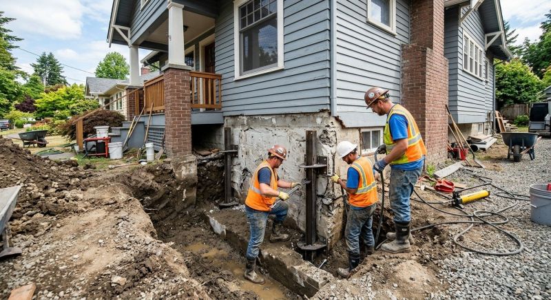 Sinking Foundation Repair in Warwick, RI