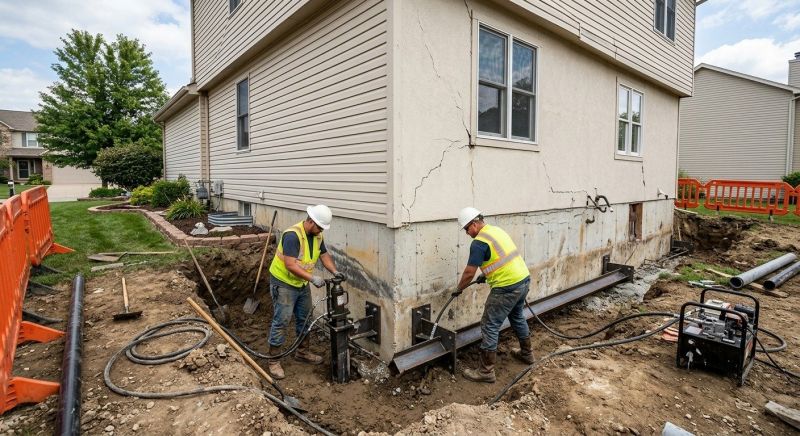 Sinking Foundation Repair in Washington County, RI