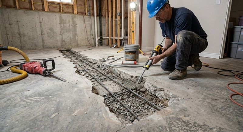 Slab Foundation Repair in Rehoboth, MA